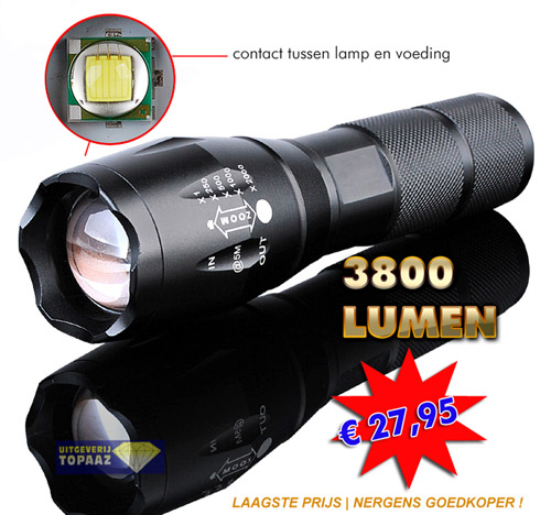 LED flashlight 3800 LUMEN